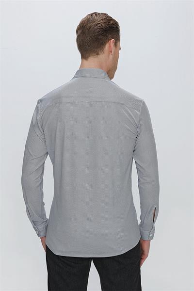 G 1526 Slim Fit Beyaz Spor Gömlek