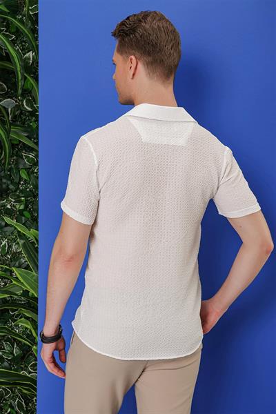 G 1536 Slim Fit Beyaz Klasik Gömlek