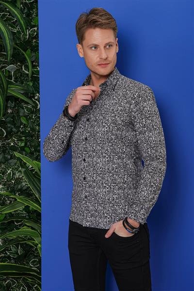 G 1541 Slim Fit Siyah Klasik Gömlek