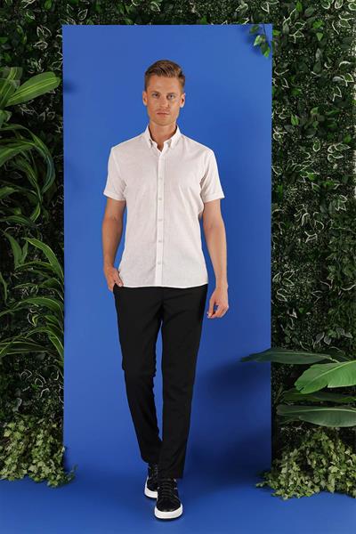 G 1556 Slim Fit Taş Klasik Gömlek