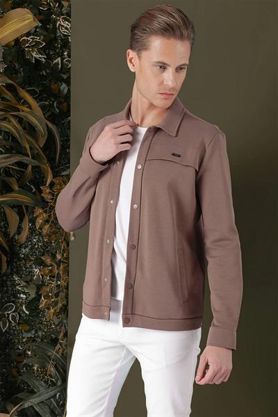G 1562 Slim Fit Kakao Klasik Gömlek