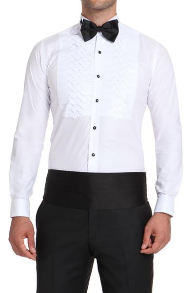 GK 503 Slim Fit Beyaz Klasik Gömlek
