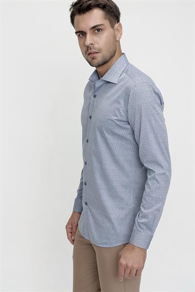 GK 618 Gri Klasik Gömlek