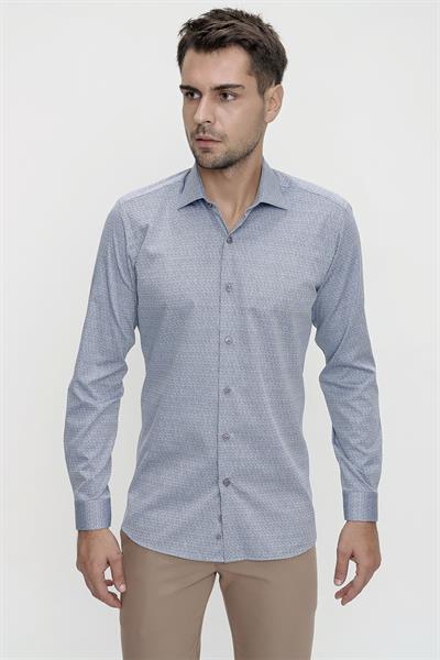 GK 618 Gri Klasik Gömlek