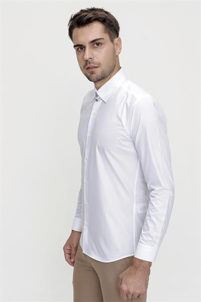 GK 622 Beyaz Klasik Gömlek
