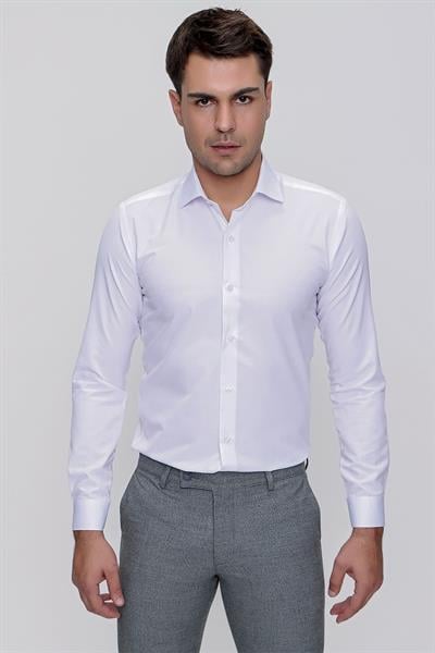 GK 626 Beyaz Klasik Gömlek