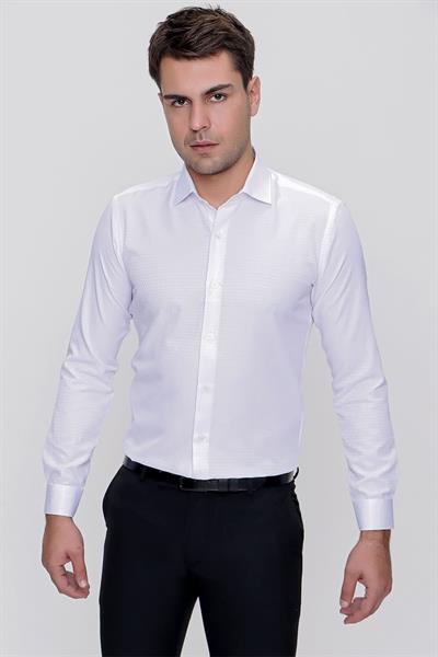 GK 627 Beyaz Klasik Gömlek