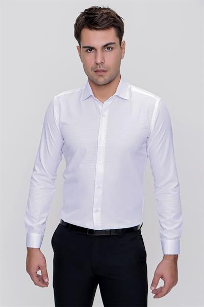GK 627 Beyaz Klasik Gömlek