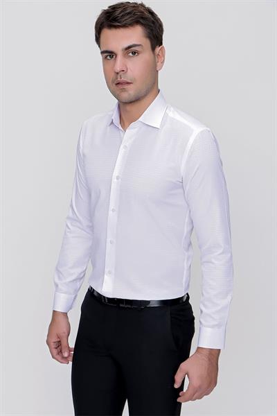 GK 627 Beyaz Klasik Gömlek