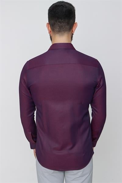 GK 632 Bordo Klasik Gömlek