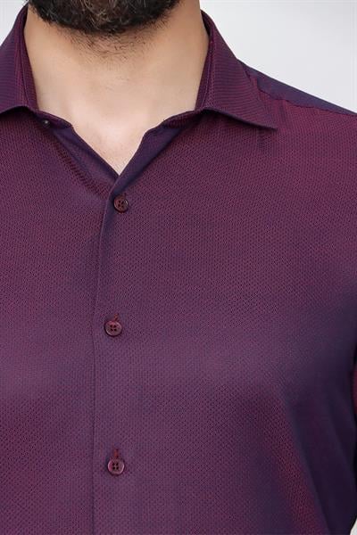 GK 632 Bordo Klasik Gömlek