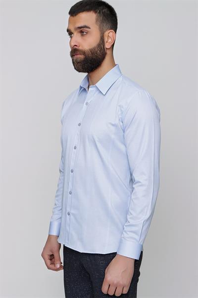GK 634 Mavi Klasik Gömlek