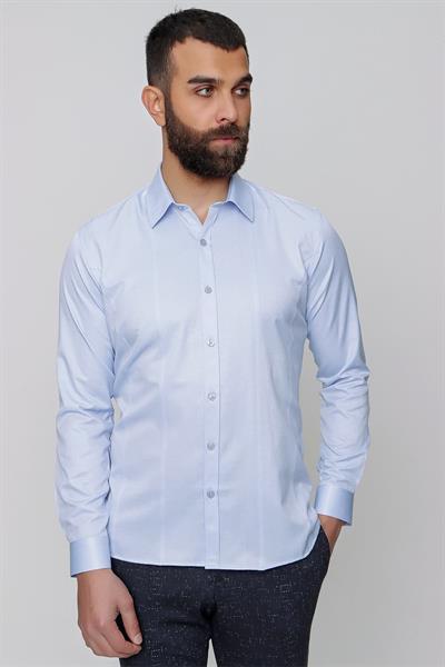 GK 634 Mavi Klasik Gömlek