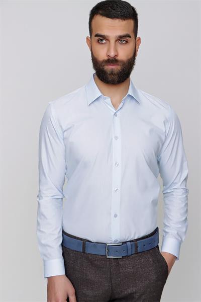 GK 636 Mavi Klasik Gömlek