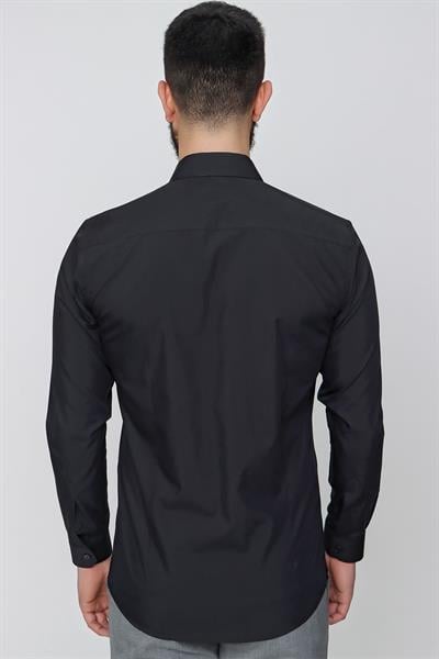 GK 636 Siyah Klasik Gömlek