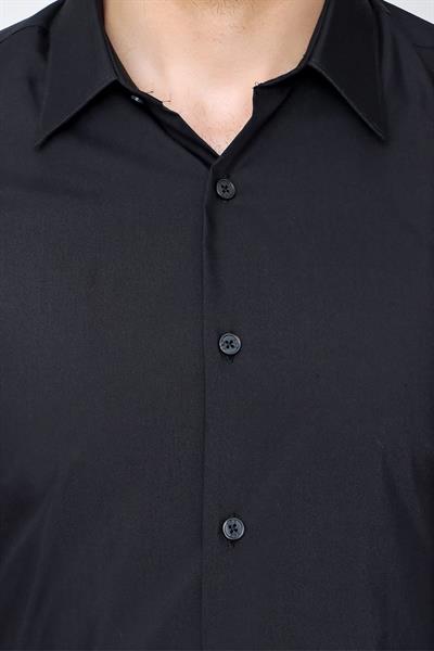 GK 636 Siyah Klasik Gömlek