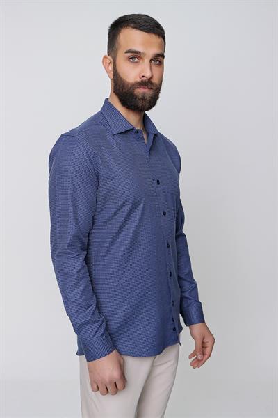 GK 645 Lacivert Klasik Gömlek