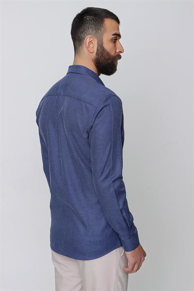 GK 645 Lacivert Klasik Gömlek