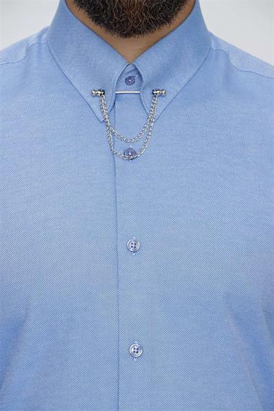 GK 647 Koyu Mavi Klasik Gömlek