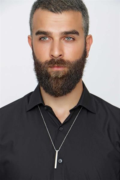 Slim Fit Kravat Yaka Pamuklu Uzun Kollu Siyah Gömlek GK 649