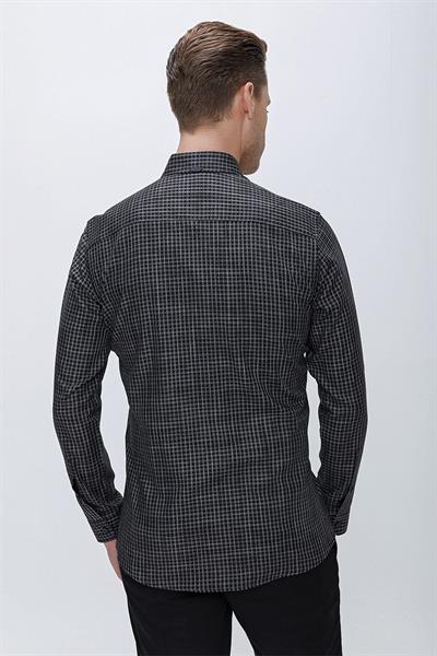 GK 662 Slim Fit Siyah Klasik Gömlek