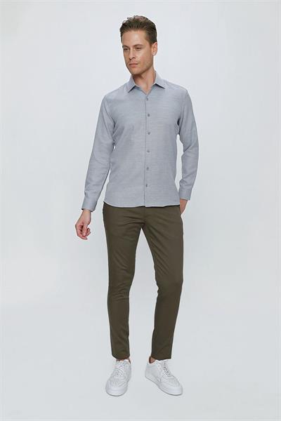 GK 672 Slim Fit Siyah Klasik Gömlek