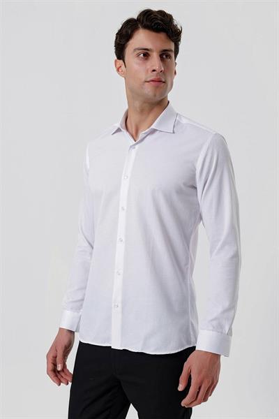 GK 677 Slim Fit Beyaz Altro Gömlek