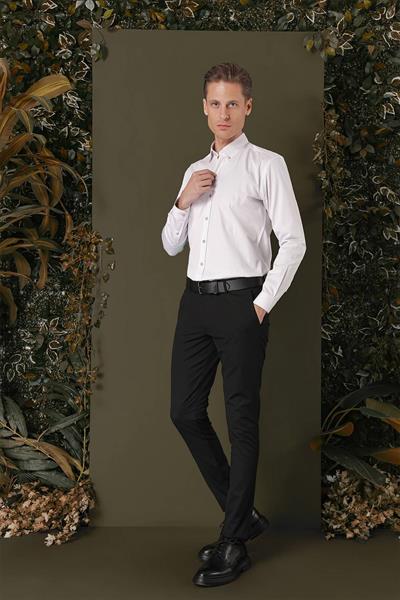 GK 711 Slim Fit Taş Klasik Gömlek