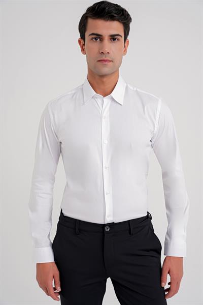 GK 747 GÖMLEK Slim BEYAZ KLASİK