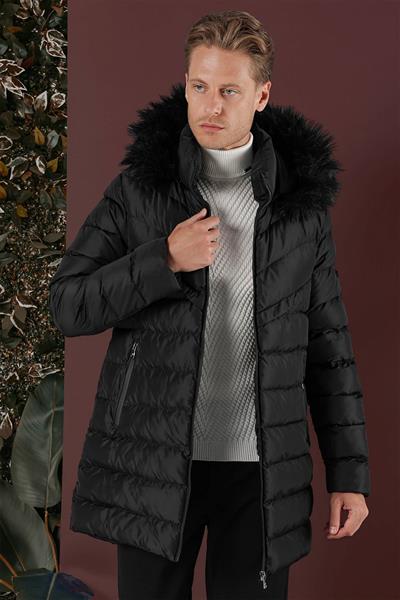 KA 076 Slim Fit Siyah Spor Kaban