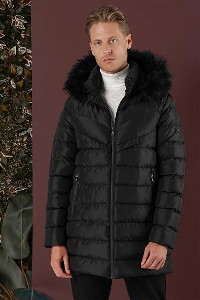 KA 076 Slim Fit Siyah Spor Kaban