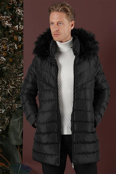 KA 076 Slim Fit Siyah Spor Kaban