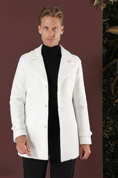 KA 078 Slim Fit Ekru Spor Kaban