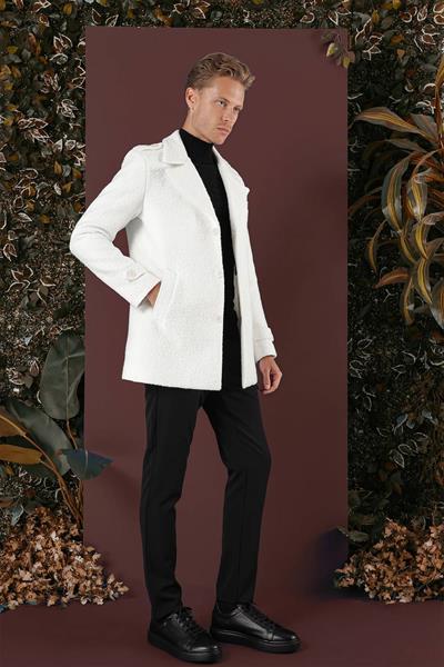 KA 078 Slim Fit Ekru Spor Kaban