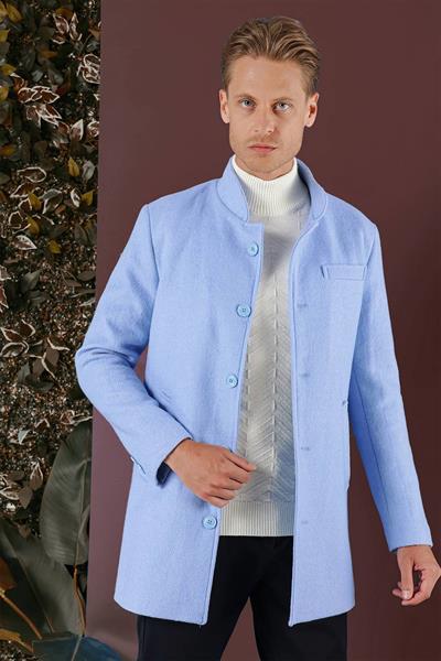 KA 079 Slim Fit Mavi Spor Kaban