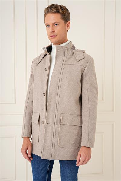 KA 083 Slim Fit Bej Spor Kaban