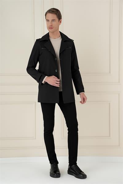 KA 086 Slim Fit Siyah Spor Kaban