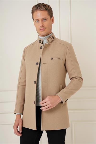 KA 089 Slim Fit Bej Spor Kaban