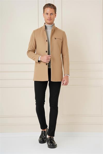 KA 089 Slim Fit Bej Spor Kaban