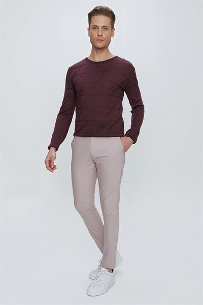 P 1077 Slim Fit Gri Spor Pantolon