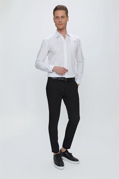 P 1077 Slim Fit Siyah Spor Pantolon