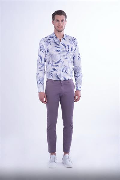 P 1078 Slim Fit Lila Spor Pantolon