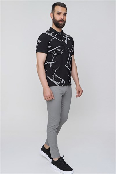 P 1087 Slim Fit Füme Spor Pantolon