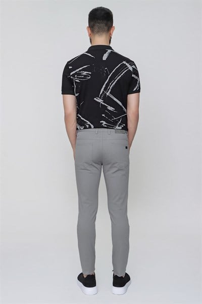 P 1087 Slim Fit Füme Spor Pantolon