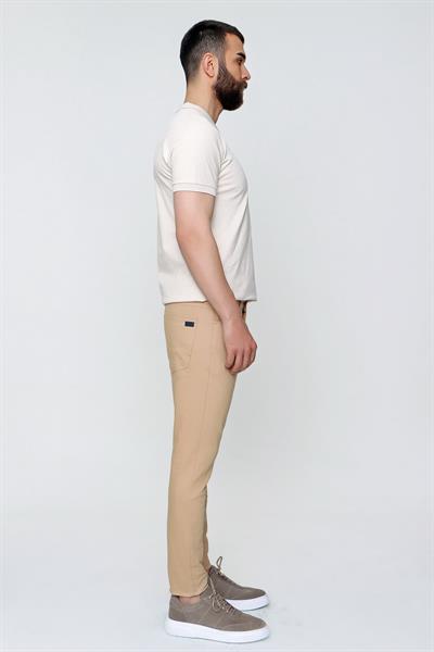 P 1089 Slim Fit Camel Spor Pantolon