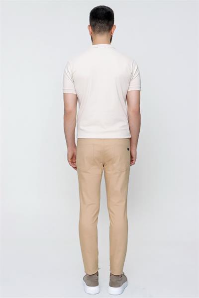 P 1089 Slim Fit Camel Spor Pantolon