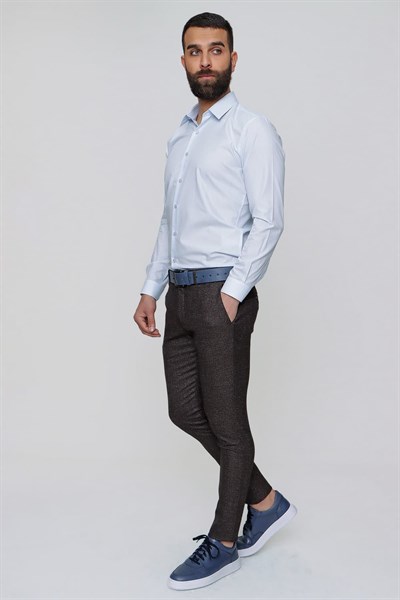 P 1090 Slim Fit Kahve Spor Pantolon