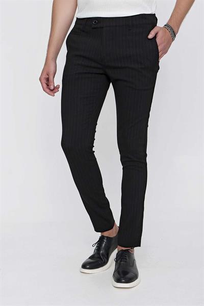 P 1096 Slim Fit Siyah Spor Pantolon