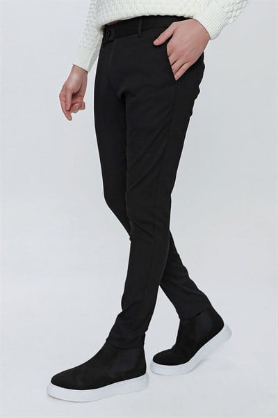 P 1100 Slim Fit Siyah Spor Pantolon