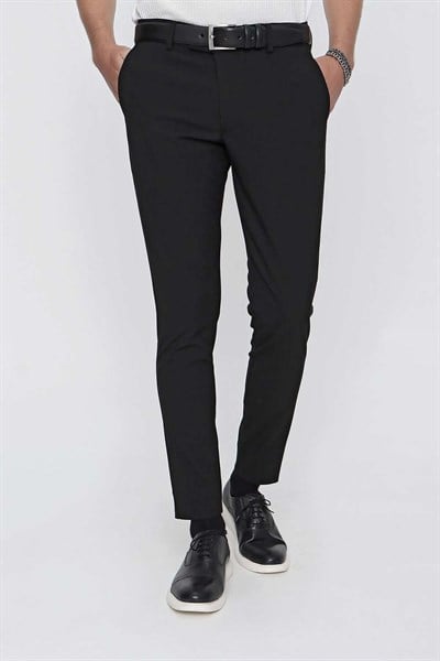 P 1102 Slim Fit Siyah Spor Pantolon